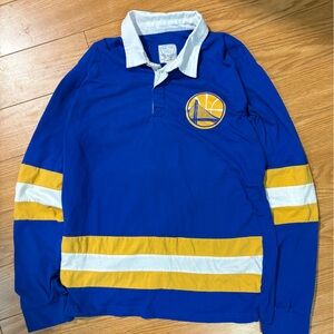 Black jack vtg stephen curry golden state warriors rugby polo shirt size XL